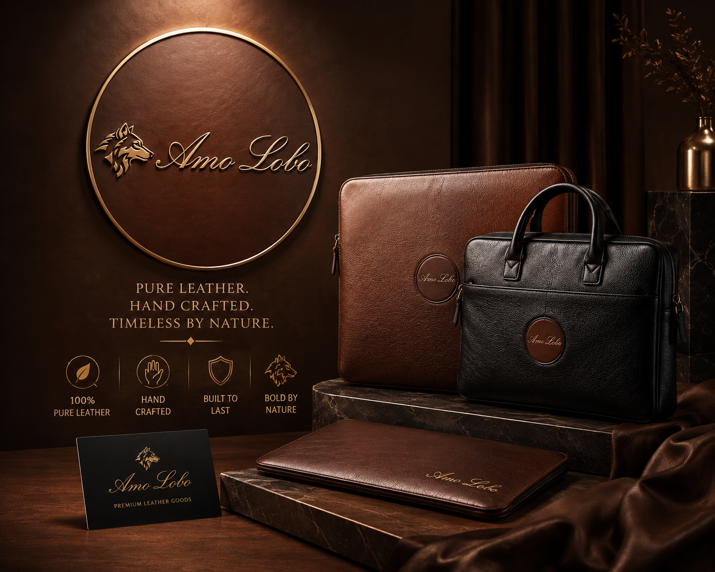 Amo Lobo premium leather goods collection